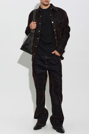 Amiri Wide-leg Jeans, Mens, Brown