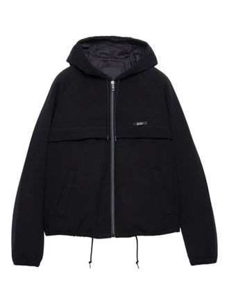 Prada hooded raglan-sleeve jacket - Black
