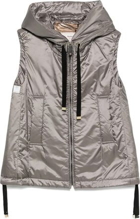 Max Mara Gilet Greengo con zip - Grigio