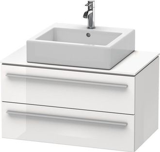 Duravit Mueble De Ba&ntilde;o Duravit X-large Para Consola 6511, 2 Cajones, 800 Mm, Color (frente/cuerpo): Laca De Color Gris Franela De Alto Brillo - Xl651108989