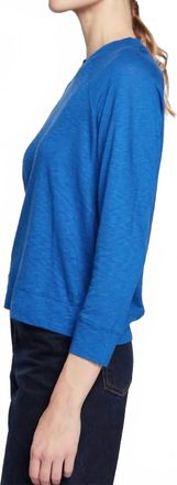 Stateside Supima Slub Sweatshirt Tee In True Blue