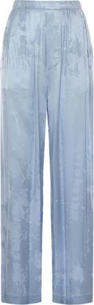 Balenciaga Wide Trousers, female, Blue, Size: M Washed Crayon Allover Pyjama Pants