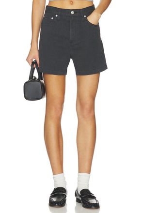 Pistola Denim Kimora High Rise A-Line Short In Bristol Black