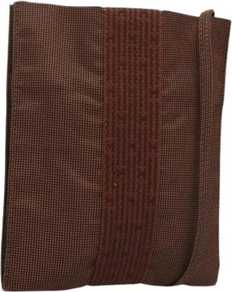 Herm&egrave;s Pre-owned Tote Bags, female, Brown, Size: ONE SIZE Pre-owned Vintage Canvas Shoulder Bag