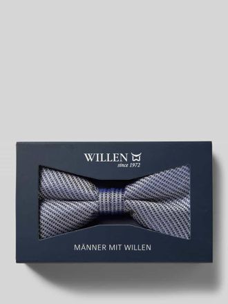 Willen Krawattenfabrik Seidenfliege mit Strukturmuster in Marine, Größe 1