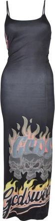 GCDS Gcds Kleedjes Black - Dames - Maxi kleedjes - Zwart - XS - Kleedjes
