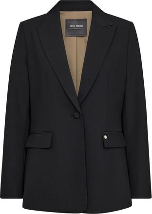 Mos Mosh Elegante Zwarte Blazer met V-Hals - Dames - Blazers - Zwart - XS - Jassen