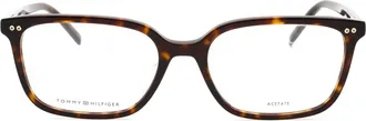 Tommy Hilfiger TH1870F Acetate Rectangular Eyeglasses - Brown