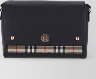 Burberry check pattern crossbody bag adjustable strap