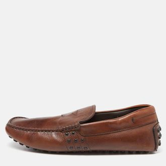 Tod's Tods Brown Leather Penny Loafers