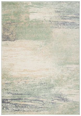 Safavieh Alfombra abstracto moderno de polipropileno blanco/verde, 155 x 229 cm
