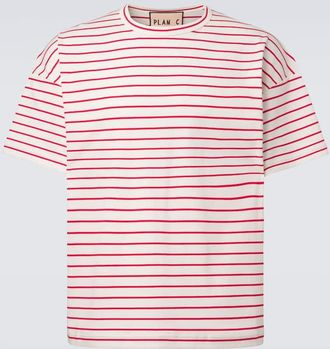 Plan C Striped cotton T-shirt