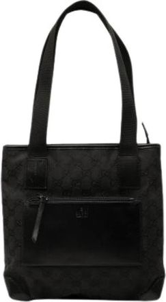 Gucci Pre-owned Canvas Shoulder Bag - Dames - Vintage Shopper - Zwart - ONE Size - Vintage