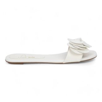 Love Rio Womens Rosita Fine Threads Slide Sandal In Rose Petals - White