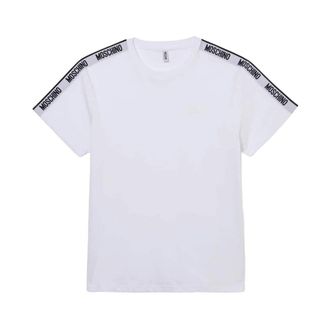 Moschino Tops, Heren, Wit, XL, Katoen, T-shirt