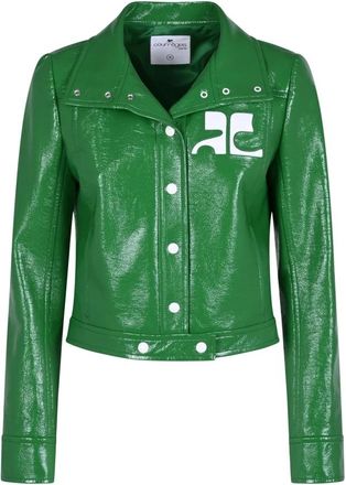Courr&egrave;ges Reedition Vinyl Jas - Dames - Zomerjassen - Groen - XS - Katoen - Jassen