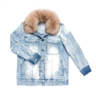 Ava + Kris Jane Jean Jacket In Cream