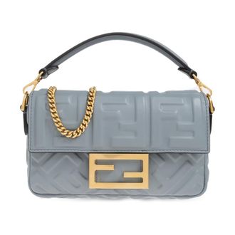 Fendi Handbags, female, Blue, Size: ONE SIZE Baguette Mini