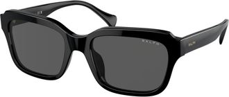 Ralph Lauren Rechthoekige zonnebril - Dames - Zonnebrillen - Zwart - 55 MM - Accessoires