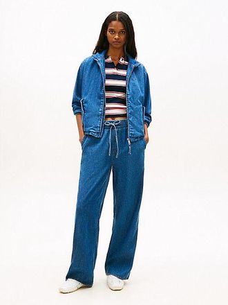 Tommy Hilfiger Chambray Denim Loose Drawstring Trousers