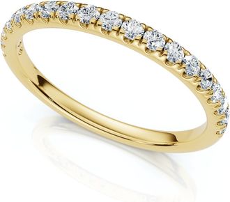 Pompeii3 1/4Ct Pave Diamond Wedding Ring 14k Gold or Platinum Anniversary Band Lab Grown