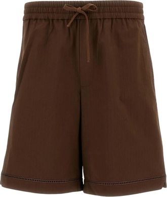 Dr&ocirc;le de Monsieur Cotton-Blend Shorts - Heren - Korte Broeken - Bruin - L - Katoen - Korte Broeken