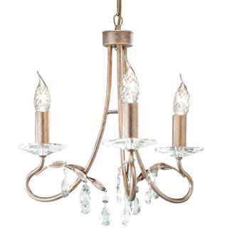 Netlighting Christina Chandelier 3 Light Silver Gold Finish E14