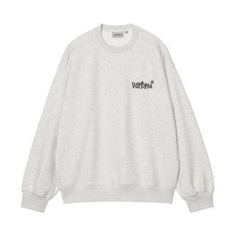 Carhartt Work in Progress Hoodies & sweatvesten, Heren, Grijs, L, Katoen, Grafische Ballon Sweatshirt