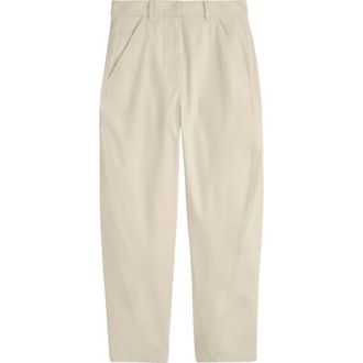 COS Batten Tapered Cotton Ankle Pants in Beige Dusty Light at Nordstrom Rack, Size 32