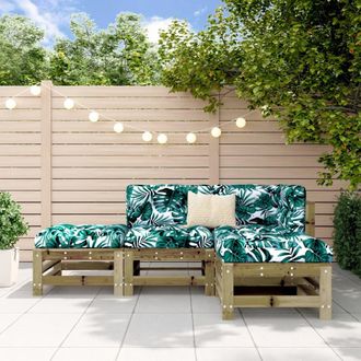 vidaXL Juego De Muebles De Jard&iacute;n 4 Pzas Madera De Pino Impregnada Vidaxl