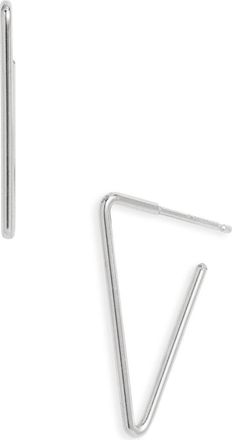 Nashelle Geo Hoop Earrings in Sterling Silver at Nordstrom, Size Small