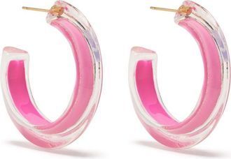 Alison Lou Gold-Plated Jelly Small Hoop Earrings - Womens - Lucite