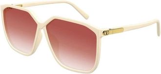 Valentino V-Logo Zonnebril - unisex - Accessoires - Beige - Maat: 59 MM