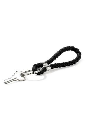 John Hardy JH Key Chain, Sterling Silver, Leather in Silver/black at Nordstrom