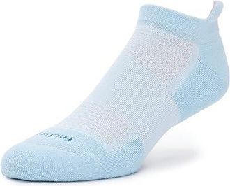 Feetures High Performance Max Cushion Tab Quarter Length Socks Shoes Sea Ice : SM (US Womens Shoe 4-6.5), Nylon/Polyester/Spandex