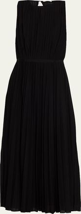 Max Mara Sleeveless Plisse Midi Dress