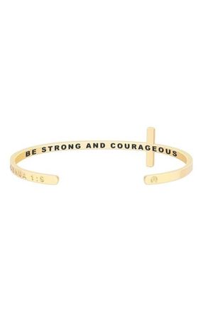 Mantra The Cross Bracelet in Joshua 1:19 - Yellow Gold at Nordstrom
