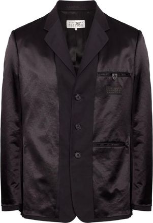Maison Margiela Blazer con finitura satinata - Nero