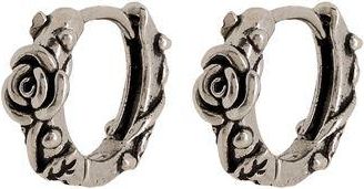 8 by YOOX STAINLESS STEEL ROSE SMALL HOOPS