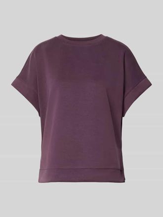 Rich & Royal Sweatshirt mit Rundhalsausschnitt und 1/2-Arm in Aubergine, Gr&ouml;&szlig;e XL
