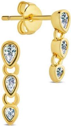 Sterling Forever Cristina Pear Link Drop Earrings in Gold at Nordstrom Rack