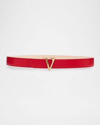 Versace V Leather Belt