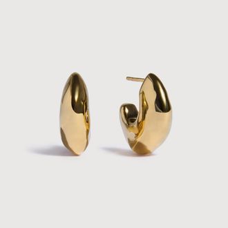 Monica Vinader Gold Odyssey Medium Hoop Earrings