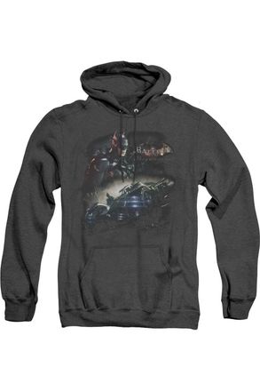 Gildan Batman Arkham Knight Knight Rider Adult Heather Hoodie / Hooded Sweatshirt
