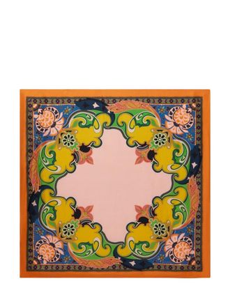 Etro Orange Norma Foulard Printed Scarf
