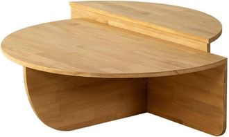 Dmora Dmora - Mesa De Caf&eacute; Canopus, Mesa De Centro Baja, Revistero Para Sof&aacute;, Estante De La Sala De Estar, 90x60h35 Cm, Roble, Con Embalaje Reforzado