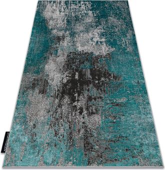 RugsX Rugsx - Alfombra De Luxe Moderna 570 Vintage - Structural Verde / Antracita Green 200x290 Cm