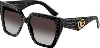 Dolce & Gabbana DG4438 32888G Womens Sunglasses Black Size 55