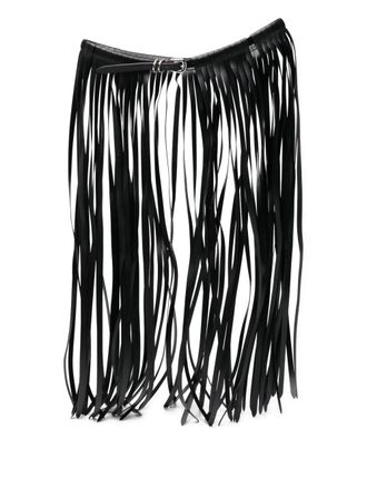 Déhanche Fringe leather belt - women - Leather - L - Black