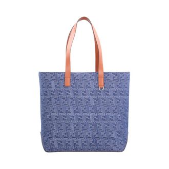 Fendi Denim Shopper met Ff/C Design - Heren - Shoppers - Blauw - ONE Size - Denim - Tassen